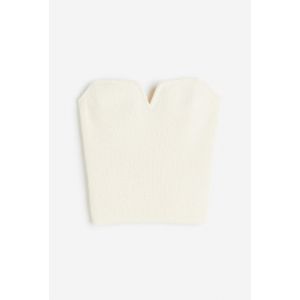Top tricotat texturat fara bretele