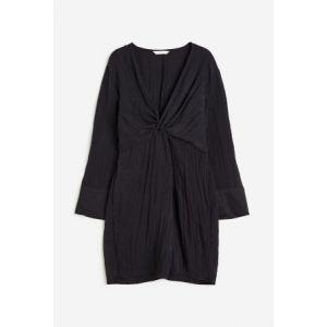 Rochie din tesatura texturata cu nod