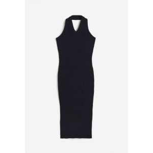 Rochie tricotata reiat cu bretea la gat