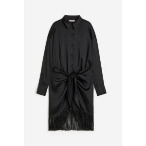 Rochie tip camasa cu franjuri