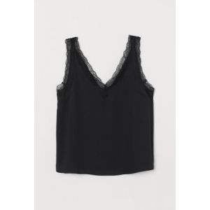 Top de satin cu dantela