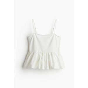 Top cu bretele si cu peplum tip balon