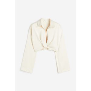 Bluza cropped de satin