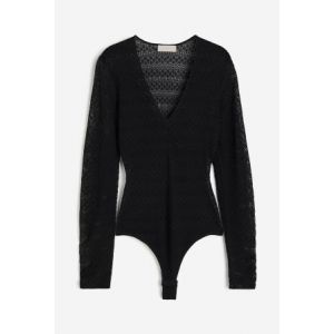 Body Thong tricotat din dantela