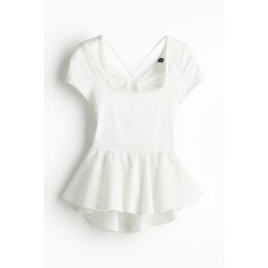 Top cu peplum si decolteu la spate