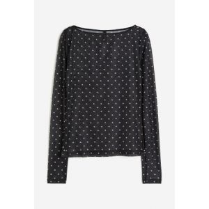 Bluza de jerseu cu decolteu barcuta