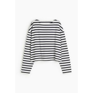 Bluza supradimensionata cu decolteu barcuta