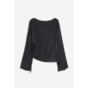 Bluza asimetrica transparenta