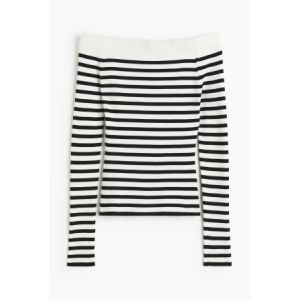 Bluza tricotata reiat cu umerii goi