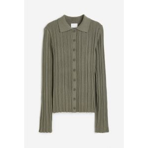 Bluza cu guler tricotat reiat