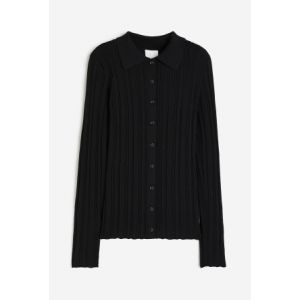 Bluza cu guler tricotat reiat