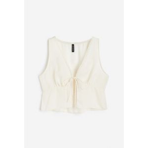 Top din satin cu snururi