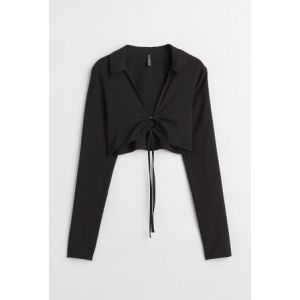 Top cropped cu guler