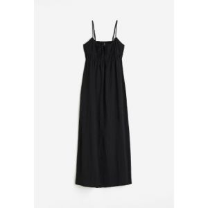 Rochie creponata cu snururi