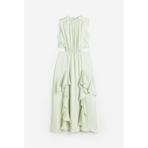 Rochie de satin cu volane