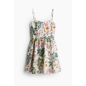 Rochie de bumbac cu fusta evazata