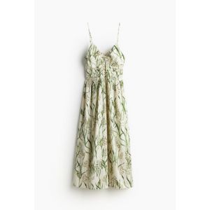 Rochie din amestec de in cu bretele