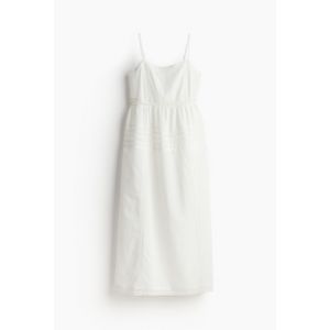 Rochie de bumbac cu insertii de dantela