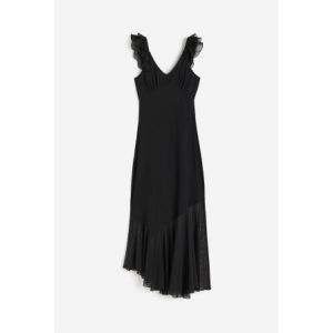 Frill-trimmed mesh dress