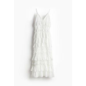Rochie maxi cu volane creponate