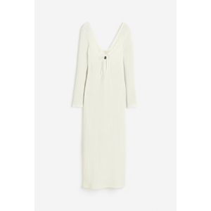 Rochie tricotata texturat cu snururi