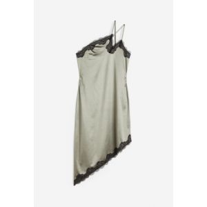Rochie de satin cu un umar gol