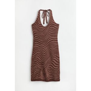 Rochie tricotata cu bretea la gat