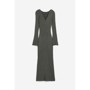 Rochie tricotata reiat cu benzi