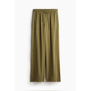 Pantaloni din viscoza cu snur