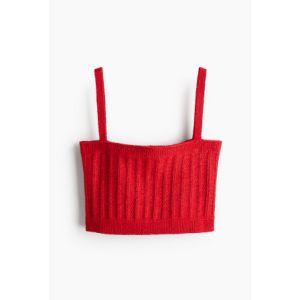 Top tricotat reiat cu bretele