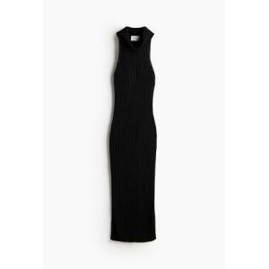 Rochie tricotata reiat cu guler rulat