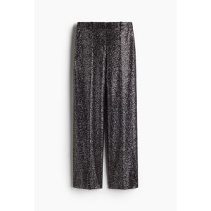 Pantaloni drepti cu decoratiuni