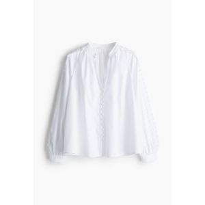Bluza de bumbac cu detalii cu broderie