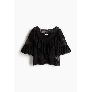 Bluza din dantela cu volane