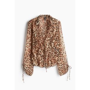 Bluza de sifon cu snururi