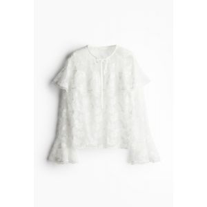 Bluza de dantela cu volane