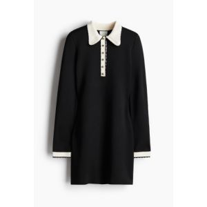 Rochie tricotata cu guler