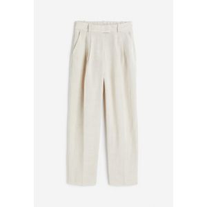 Pantaloni conici din amestec de in
