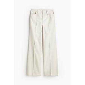 Pantaloni de twill evazati cu dunga cusuta