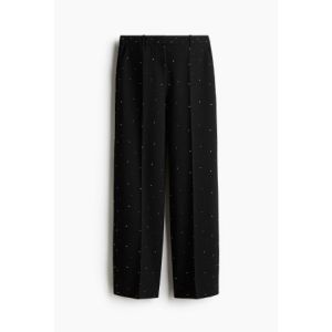 Pantaloni drepti cu decoratiuni
