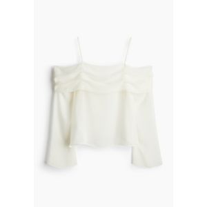Top din sifon cu umerii goi