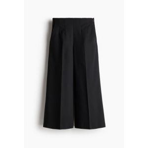 Pantaloni culotte cu pense in talie