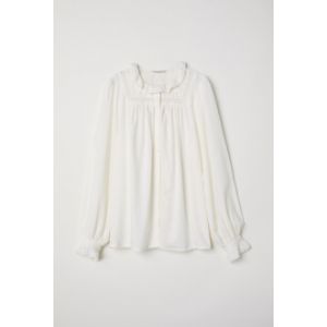 Bluza cu guler cu volanas