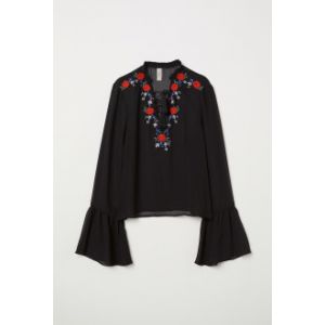 Bluza de sifon cu broderie