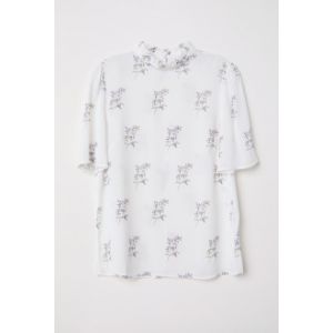 Bluza cu guler cu volanas