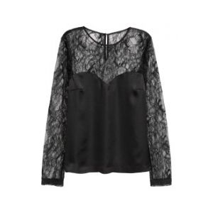 Bluza de satin cu dantela