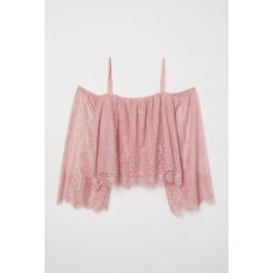 Bluza de dantela cu umerii goi