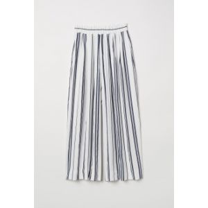 Pantaloni largi din mix de in