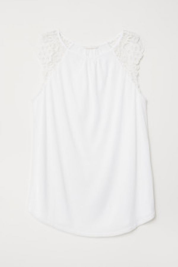  Bluza de jerseu cu dantela