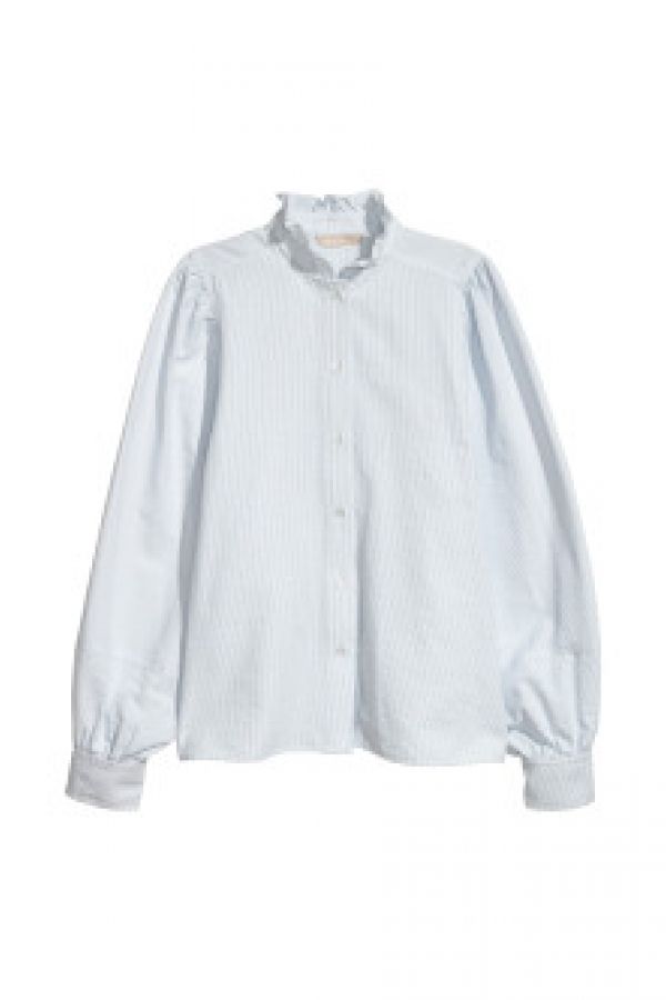  Bluza cu guler cu volanas